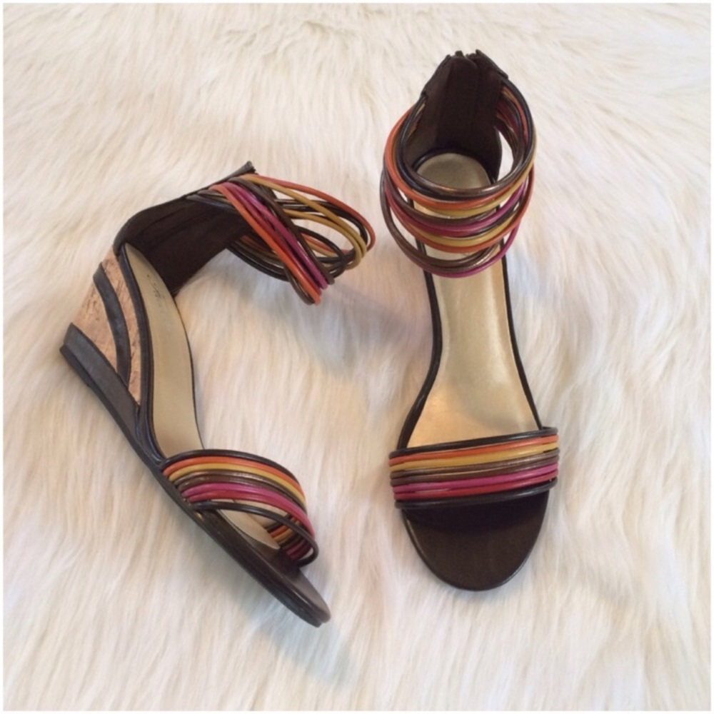 Ankle  Wrap Wedge Sandals NWT